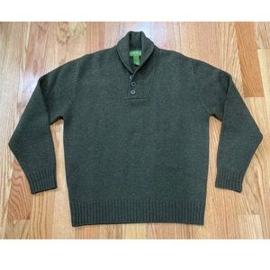Men's ORVIS cardigan sweater lambswool Sz Medium